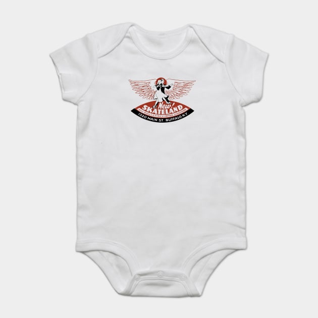 Vintage Roller Skating Buffalo New York Baby Bodysuit by Timeless Chaos
